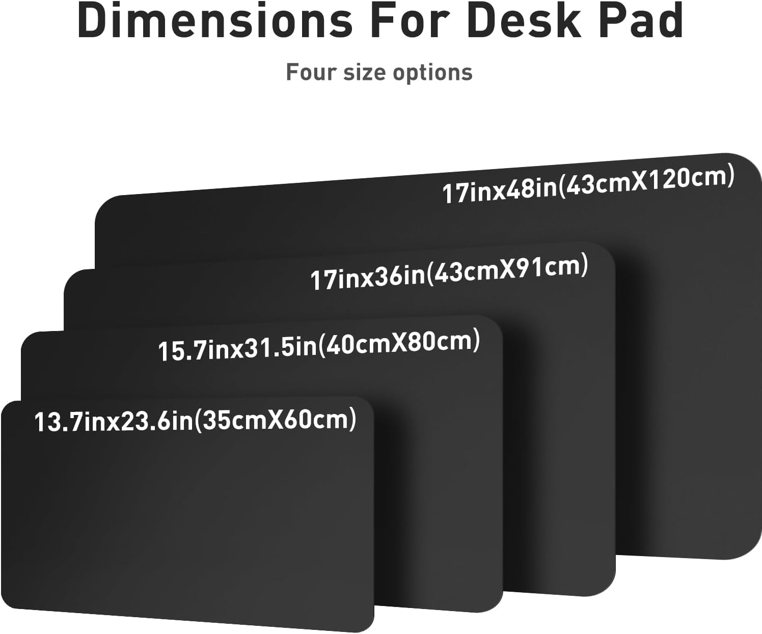 Leather Desk Pad Protector,Mouse Pad,Office Desk Mat, Non-Slip PU Leather Desk Blotter,Laptop Desk Pad,Waterproof Desk Writing Pad for Office and Home (Black,31.5" X 15.7")