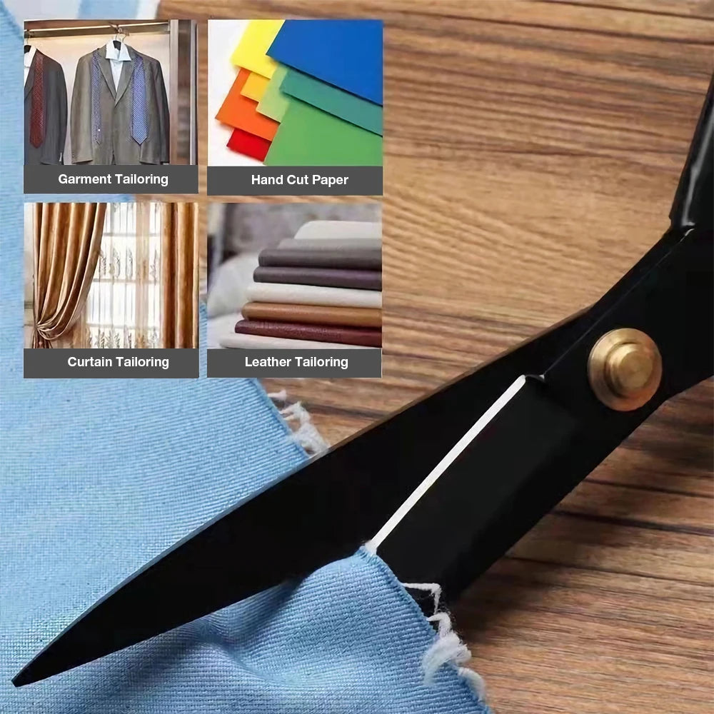 Professional Tailor Scissors Cutting Fabric Heavy Duty Scissors Leather Cutting Industrial Sharp Sewing Shears for Home Kitchen