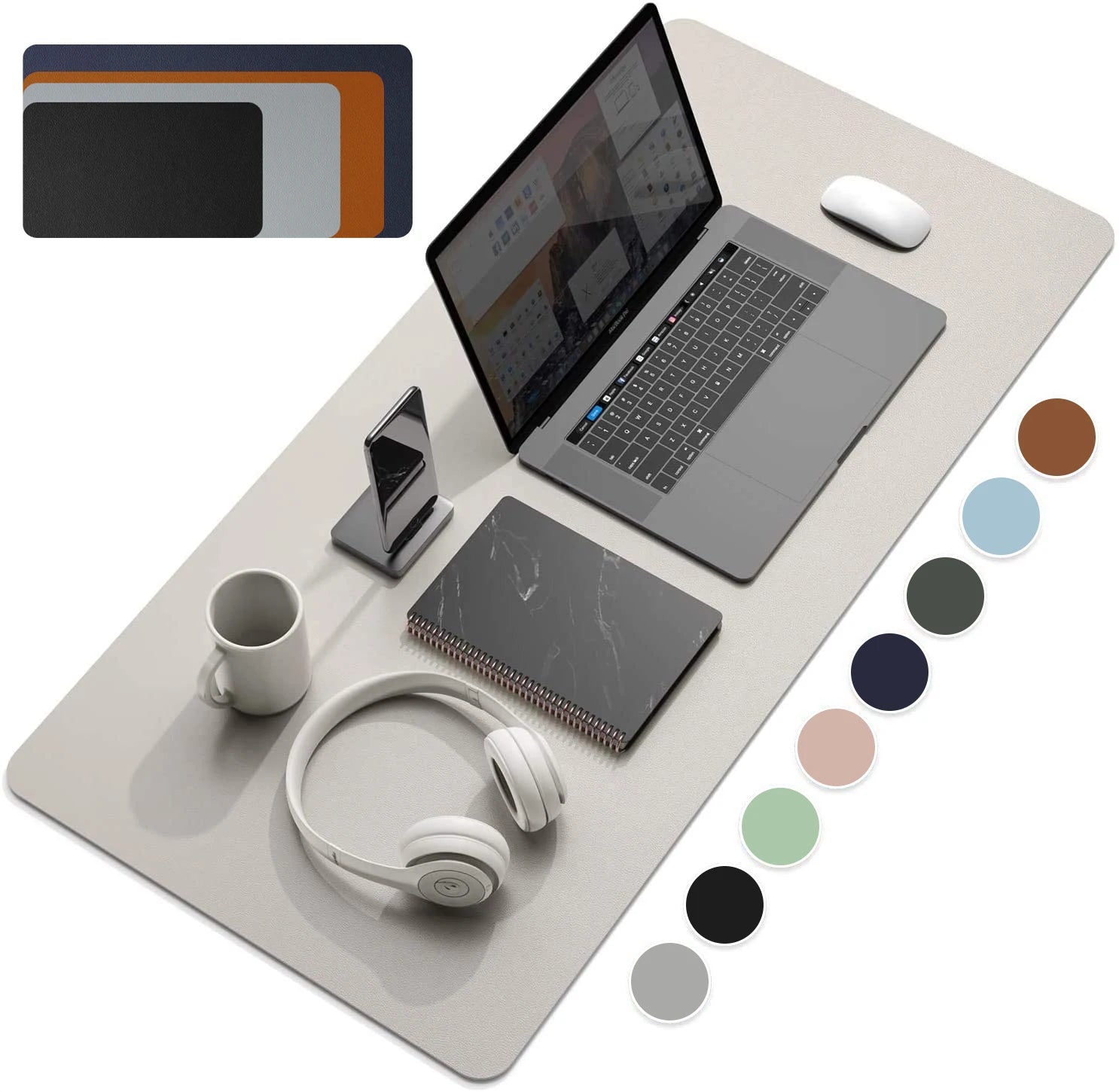 Large Size Office Desk Protector Mat PU Leather Waterproof Mouse Pad Desktop Keyboard Desk Pad Gaming Mousepad PC Accessories