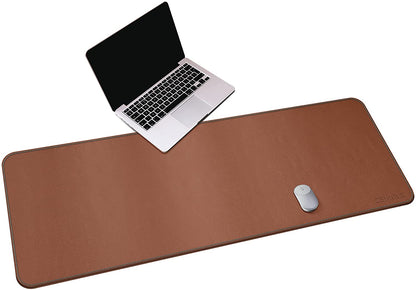 Leather Desk Pad – Large Mouse Pad - Desk Mat Home Office Desk Accessories Desktop Protector Non Slip Writing Desk Blotter (59 X 23.6 Inch – Light Brown)