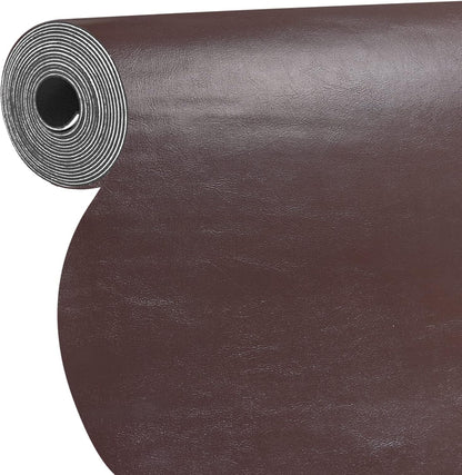 Leather Repair Patch 17X79 Inch Large Self-Adhesive Leather Repair Tape, Reupholster Leather Patches for Furniture Couch Chairs Car Seat (Smooth Weave Brown, 17X79 Inch)